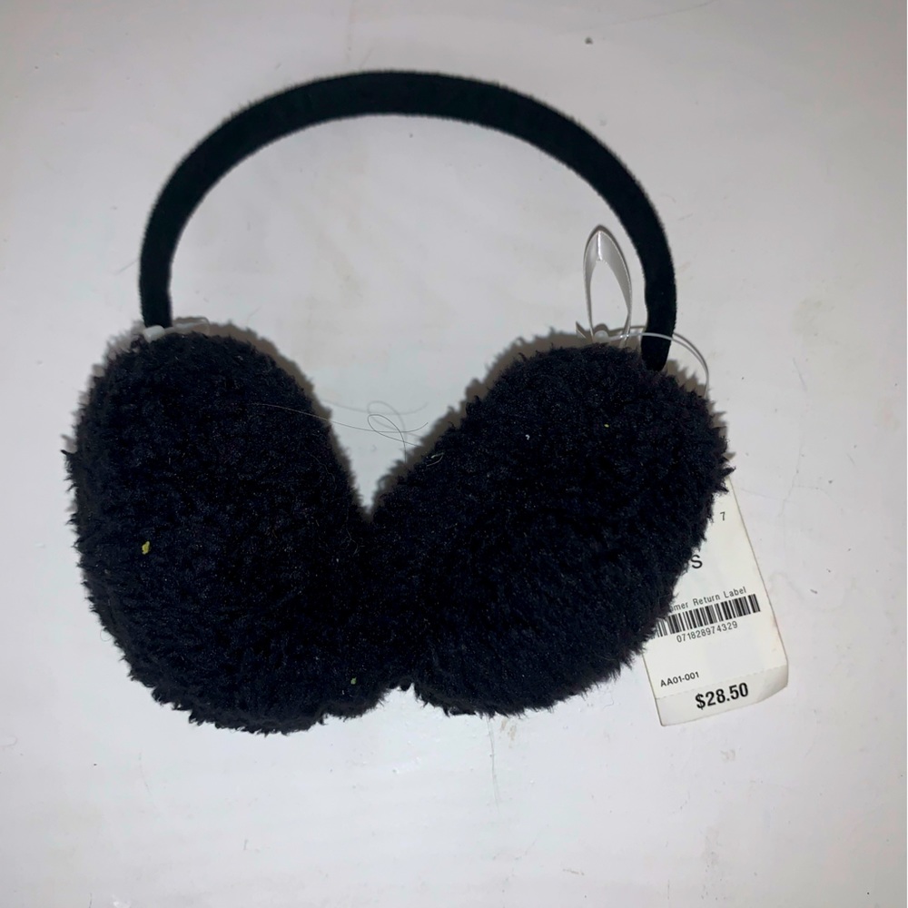 black fuzzy ear muffs